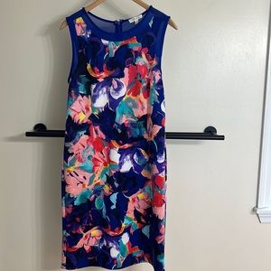 Royal blue floral dress
